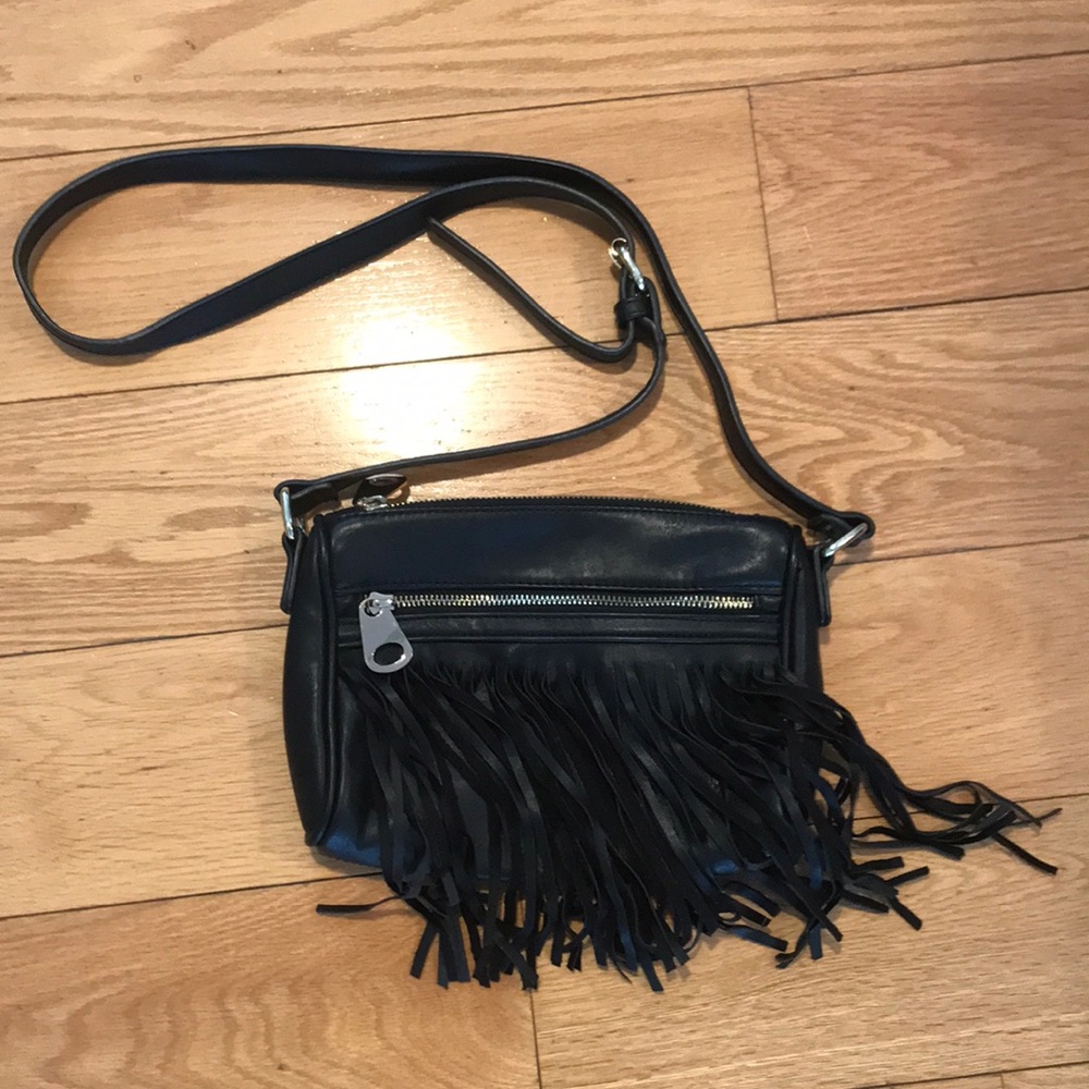 Black fringe cross body bad